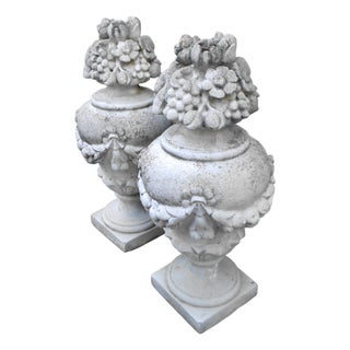 Cast Stone Garden Amphorae, 1980s, Set of 2 For Sale