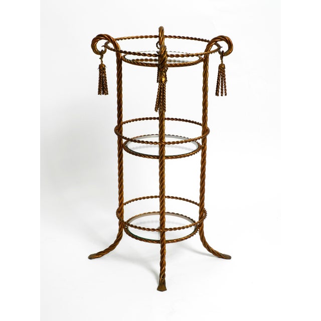 1960s Large Italian Regency Side Table in Gold Plated Metal by Li Puma Firenze, 1960s For Sale - Image 5 of 18