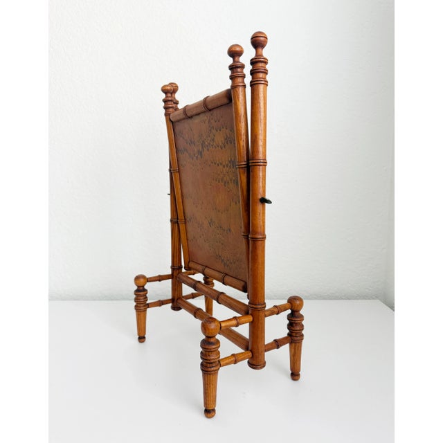 Victorian Faux Bamboo Tabletop Mirror For Sale - Image 10 of 11