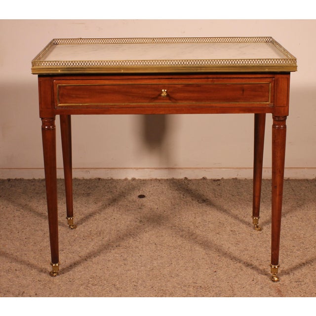 Louis XVI Cabaret Table in Cuban Mahogany For Sale - Image 12 of 16