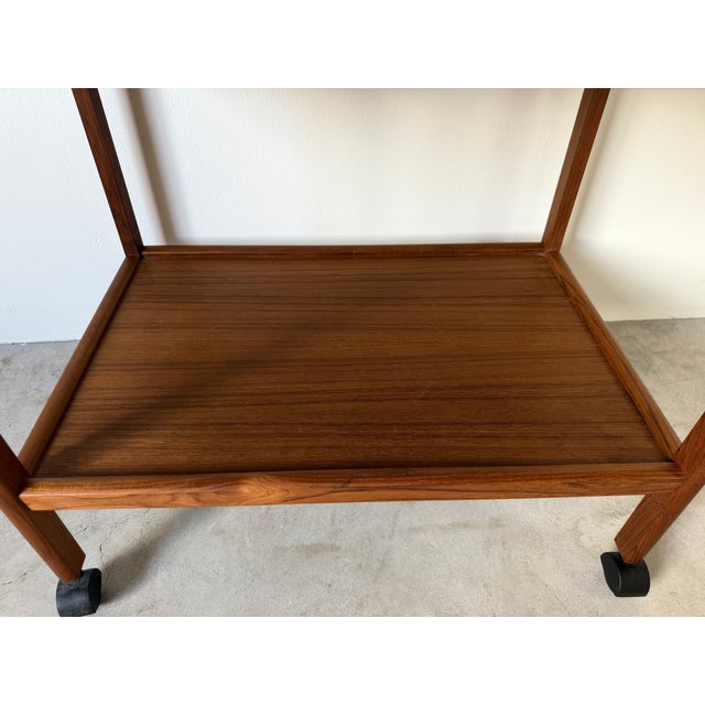 Mid-Century Modern Møbelfabrikken Teak & Tile Top Bar Cart For Sale - Image 16 of 17
