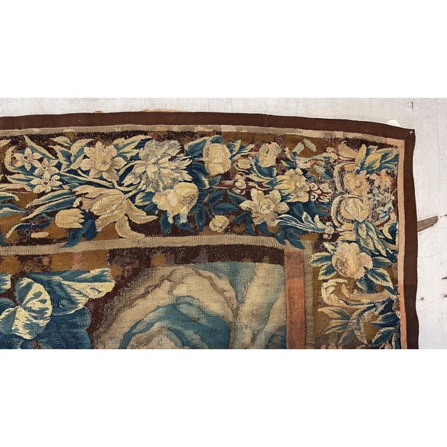 19th Century 17th Century FrenchTapestry - 7'10" x 8'7" For Sale In New York - Image 6 of 12