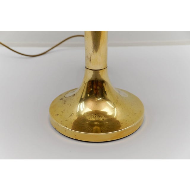 Vintage Rarttan and Brass Table Lamp, Italy, 1960s For Sale - Image 16 of 17