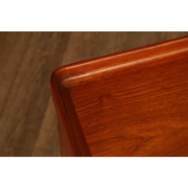 Danish Modern Teak Executive Writing Desk For Sale - Image 11 of 18