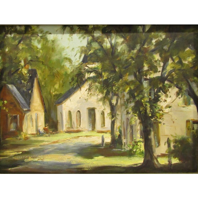 Artist Doug Moulson Landscape Impressionist Oil Painting Churchyard Doug Molson is a Canadian artist who was born in 1931....