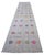 Gray 1960s Vintage Hand Woven Turkish Kilim Runner Rug Flat Weave Stair Runner Rug - 3′9″ × 19′2″ For Sale - Image 8 of 17