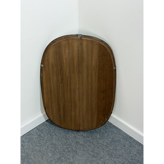 Vintage Wall Mirror with Metal Inserts, Italy, 1940s For Sale - Image 16 of 17