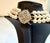 8mm Akoya Japanies Pearl Triple Strand Choker Necklace, 18k White Gold & Diamond For Sale - Image 4 of 8