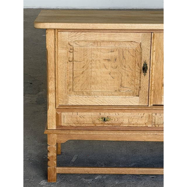 Mid-Century Danish Brutalist Sideboard in Oak by Henning Kjærnulf, 1960s For Sale - Image 10 of 15