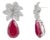 Floral 925 Silver Drop Earrings With Sparkling Cubic Zirconia -2 Pieces For Sale