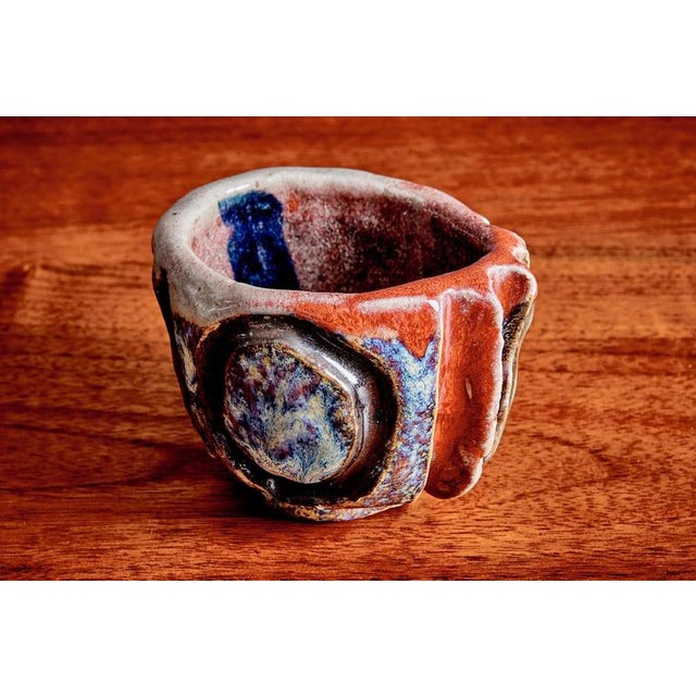 Ceramic Bowl with Multicolored Glaze, 1970s For Sale - Image 4 of 10