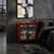 Chinese Distressed Red Blue Old Scenery Graphic Credenza Cabinet For Sale - Image 9 of 11