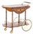 Italian Burlwood and Marquetry Drop Leaf Bar Cart For Sale