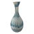 1970s Frosted Vase With Blue Green Swirls For Sale