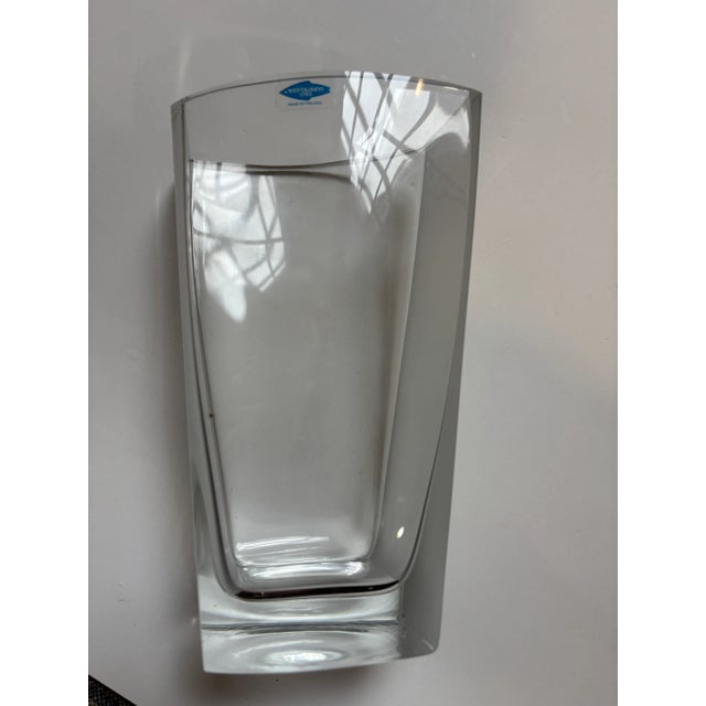 1980s Nuutajarvi 1793 Vintage Clear and Frosted Art Glass Pillow Vase For Sale - Image 5 of 7