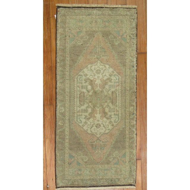 Vintage Oushak, 1'7'' X 3'5'' For Sale - Image 4 of 4