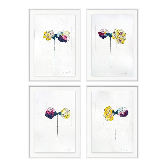 Framed Organic Modern Original Flower Oil Painting For Sale - Image 4 of 5