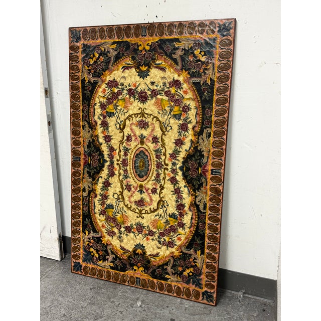 Wood Maitland-Smith Painted Wall Panel For Sale - Image 7 of 12