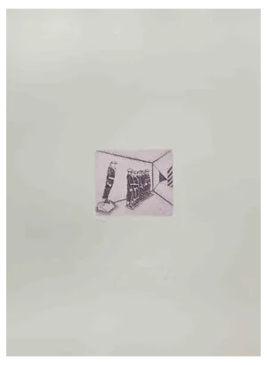 Mino Trafeli, Marinerie di Pisa, Etching, 1981