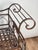 Vintage Regency Style Wrought Iron Porch Glider For Sale - Image 9 of 11