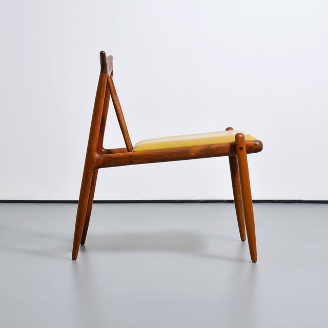 Contemporary Black Walnut and Leather Lounge Chair Attr. Sam Maloof, 1960s For Sale - Image 3 of 8