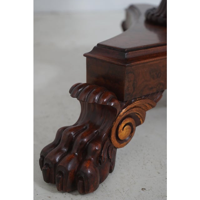 Italian Burl Walnut Round Neoclassical Center Table For Sale - Image 11 of 13