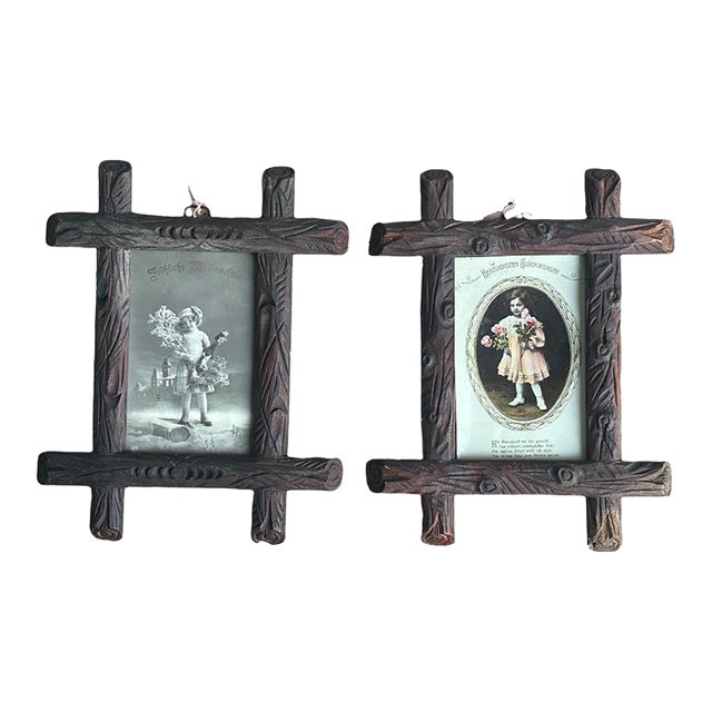 1900s Pair Black Forest Frames For Sale