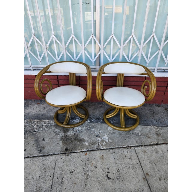 Vintage Dining Table With 4 Swivel Chairs For Sale - Image 4 of 6