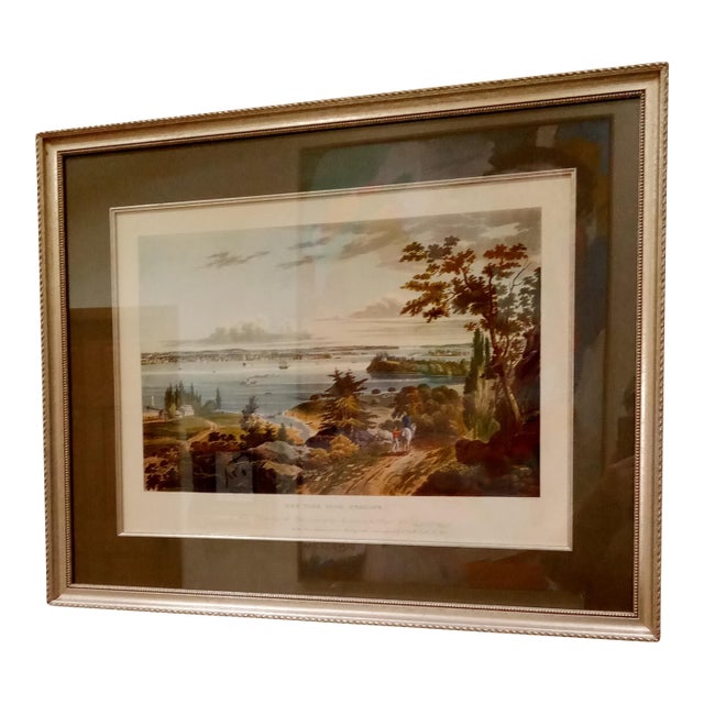 Mid 19th Century New York From Wee Hawk by John Hill For Sale