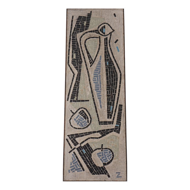 Mid-Century Modern Mosaic Wall Plate by R. Zimmermann for Ritter, 1950s For Sale