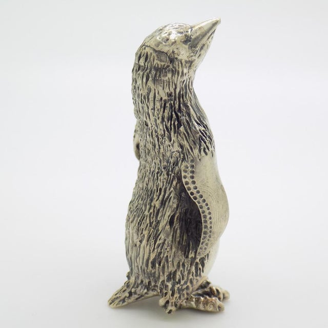 1950s Vintage Italian Handmade Genuine Silver Penguin Figurine, 1950s For Sale - Image 5 of 13