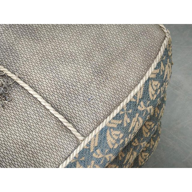 Wood Art Deco Czech Upholstered Walnut Ottoman, 1930s For Sale - Image 7 of 14