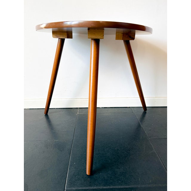 Wood LargeMid-Century Modern Triangular Formica Coffee Table, 1960s For Sale - Image 7 of 13