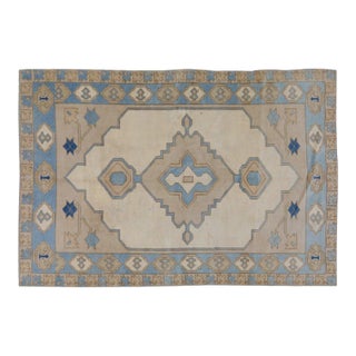 Vintage Turkish Anatolian Knotted Wool Rug, 5'2''x7'10'' For Sale