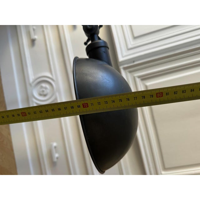 Metal Restoration Industrial Black Metal Articulated Floor Lamp For Sale - Image 7 of 10