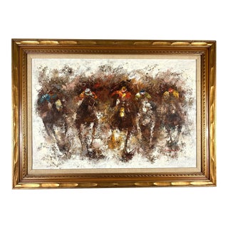 Mid-Century Painting of Jocky For Sale