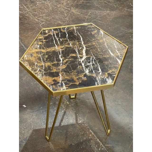 Traditional Italian Hex Form Table For Sale - Image 3 of 7