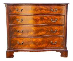 Old Colony Serpentine Mahogany Dresser - 1940s