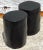 A fabulous set of two Vintage Boho low stools. A chic solid tree trunk shape finished in a deep matte ebony. Perfect as...