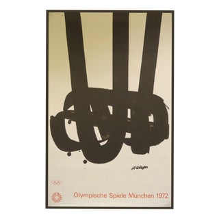 Munich Olympic Games Poster by Pierre Soulages, 1972 For Sale