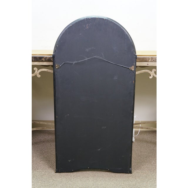 Antique Egyptian Revival Black & Gold Etched Arched Vanity Mirror Venetian 40" For Sale - Image 13 of 16