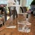 Mid-Century Modern Set of Three Triangular Acrylic Candlesticks For Sale - Image 3 of 6