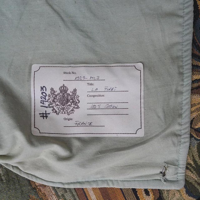 Antique French Verdure Forest Jacquard Aubusson Tapestry For Sale In Los Angeles - Image 6 of 7