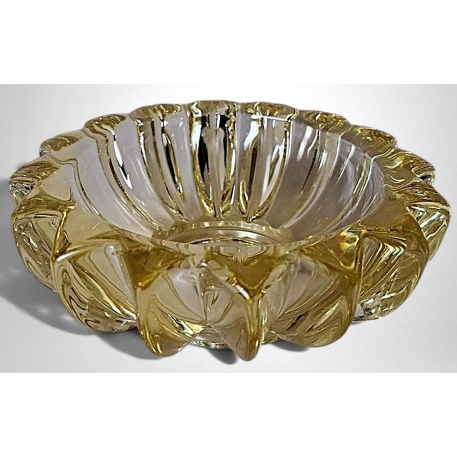 Mid 20th Century Art Deco French Molded Glass Bowl Attributed to Pierre d'Avesn For Sale - Image 6 of 18