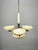 Vintage Art Deco Chrome and Champagne Glass Pendant Light, Czechoslovakia, 1930s For Sale - Image 9 of 11