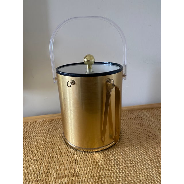 Mid 20th Century Gold With Lucite Ice Champagne Bucket Chairish