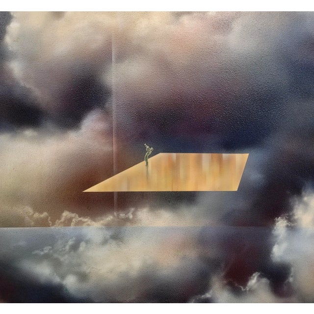Don Warren - Playing the Trumpet in the Clouds -Surrealist Oil Painting For Sale In Los Angeles - Image 6 of 11
