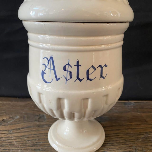 Italian Antique Italian Apothecary Jar Venetian Aster Porcelain Urn Large For Sale - Image 3 of 10