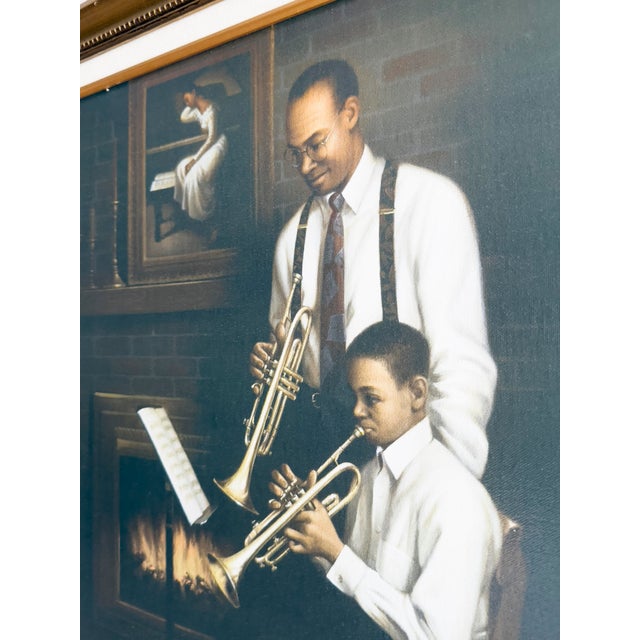Mid-Century Modern Color Lithograph on Canvas, "Generations" by Jay C Baka For Sale In New York - Image 6 of 11