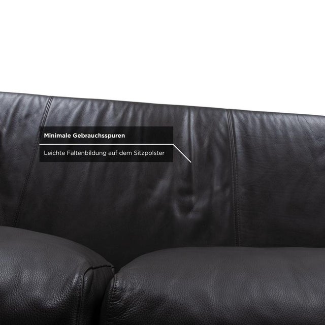 Vida Leather Three-Seater Brown Sofa from Rolf Benz For Sale - Image 6 of 12